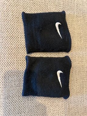 Volleyball Nike Black Kneepads with White Swoosh Logo